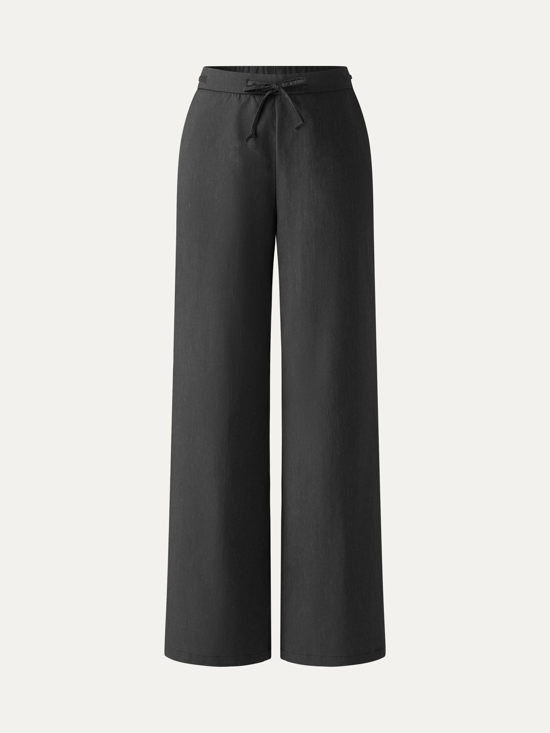 Wrinkle-Resistant Linen Drawstring Wide Leg Pant with Pockets