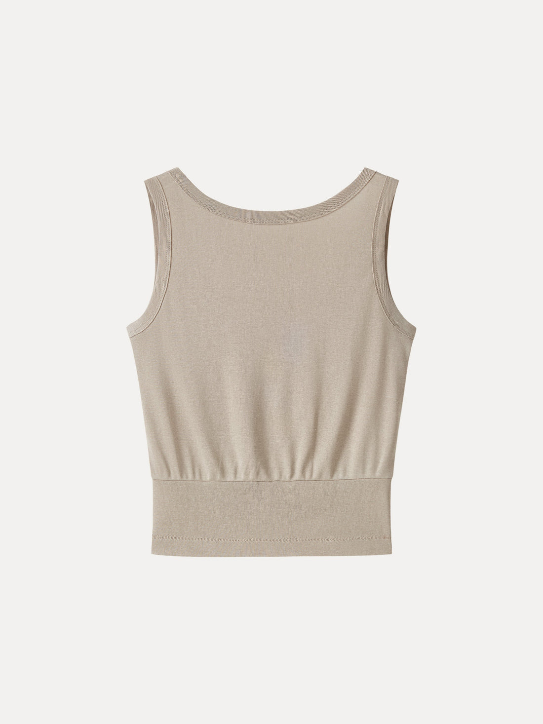 Cotton-Linen Blend Reversible Boatneck Low Back Top