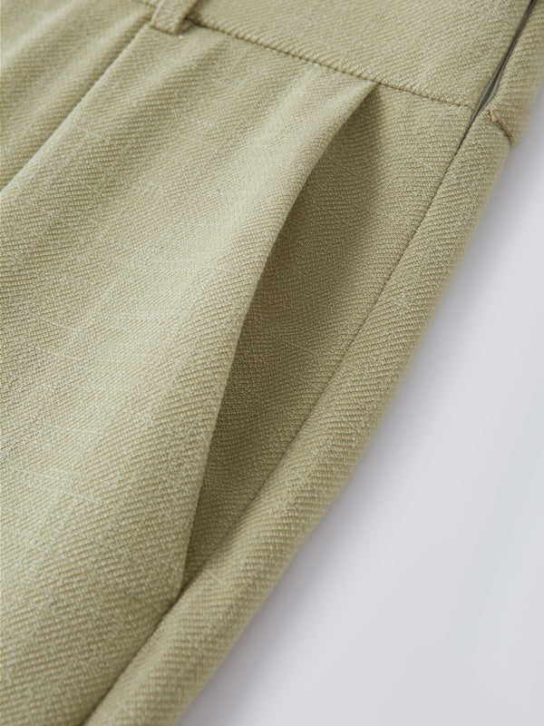 Stretch Linen-Like Wrinkle-Resistant Tapered Pant