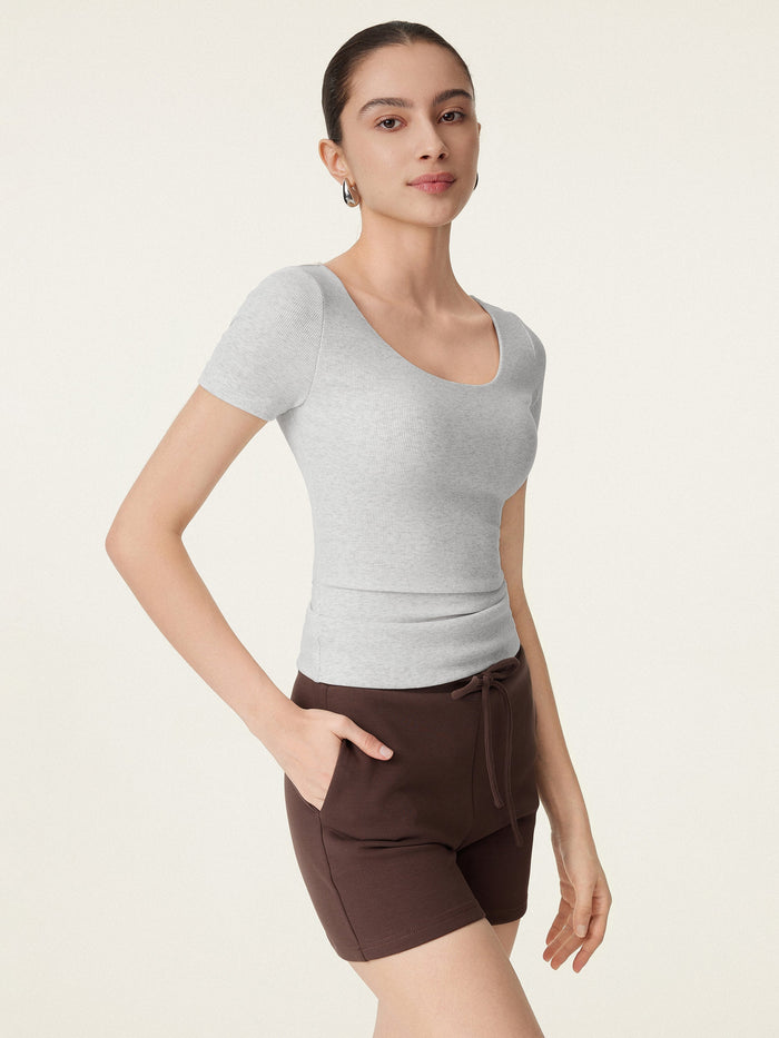 Scoop Neck Cotton New Airy Bra Top