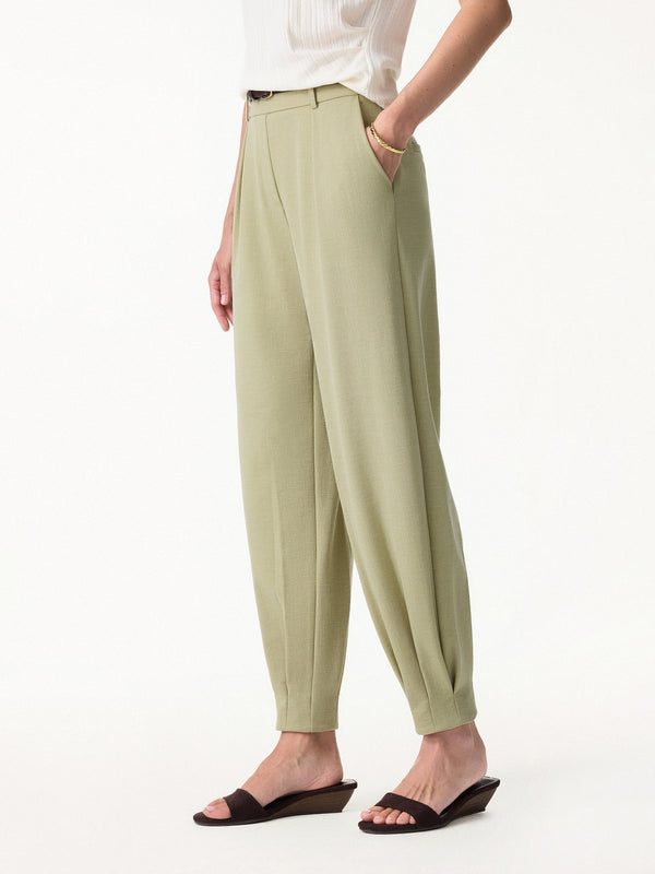 Stretch Linen-Like Wrinkle-Resistant Tapered Pant