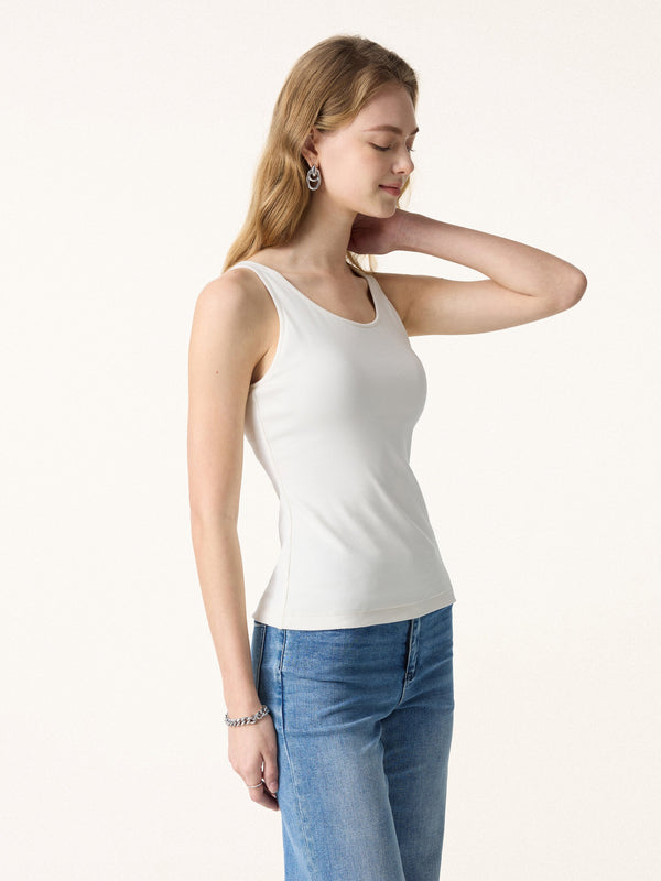 Cotton Lyocell U-Neck Bra Tank