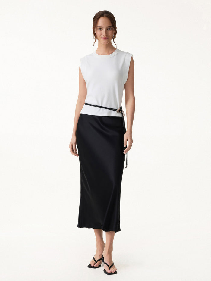 Soft Cotton Lyocell Cropped Wide Shoulder Tank