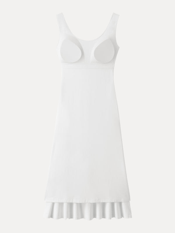 Scoop Neck Midi Low Back Bra Dress