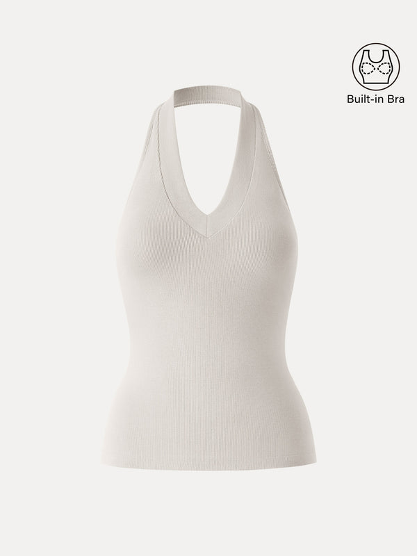 Plantive Halter Neck Open Back Bra Tank