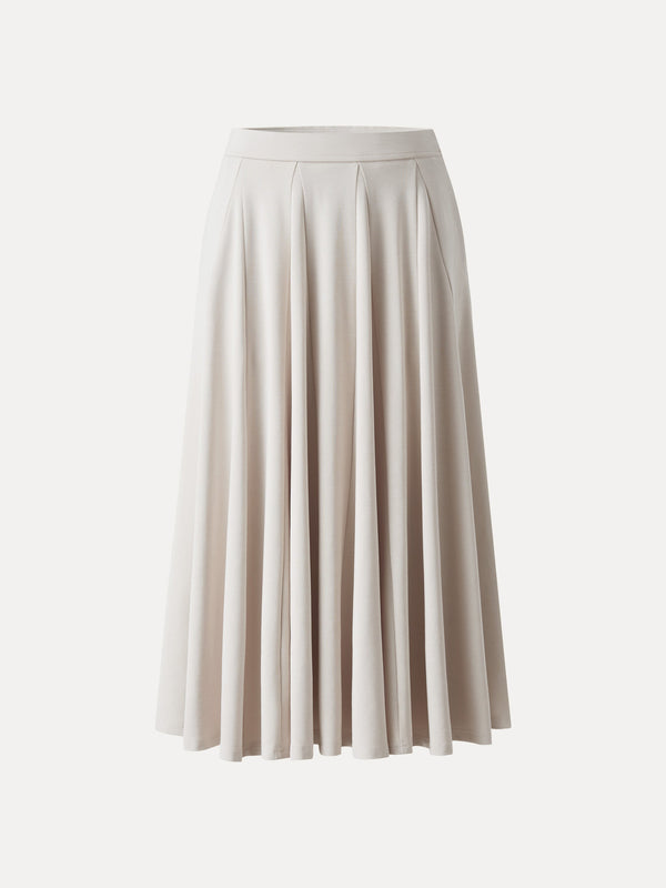 Lyocell Blend Volume Skirt with Pockets