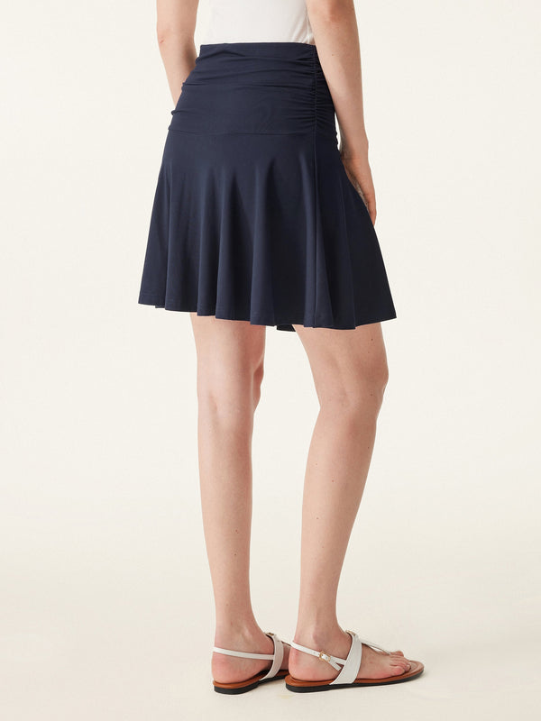 Essential Ruched Mini Circle Skirt with Lined Shorts