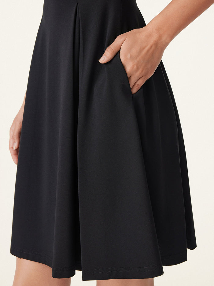 Square Neck Fit-and-flare Mini Bra Dress