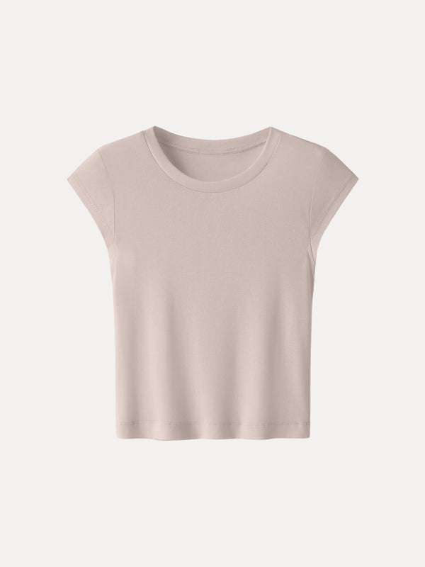 Cotton-Linen Blend Cooling Essential Summer Tee