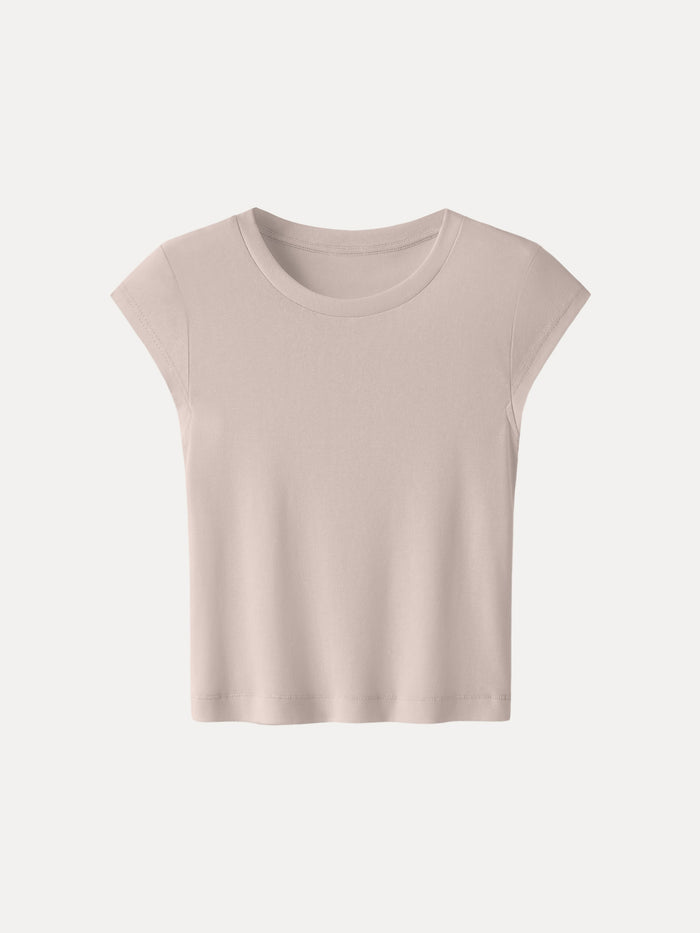 Cotton-Linen Blend Cooling Essential Summer Tee