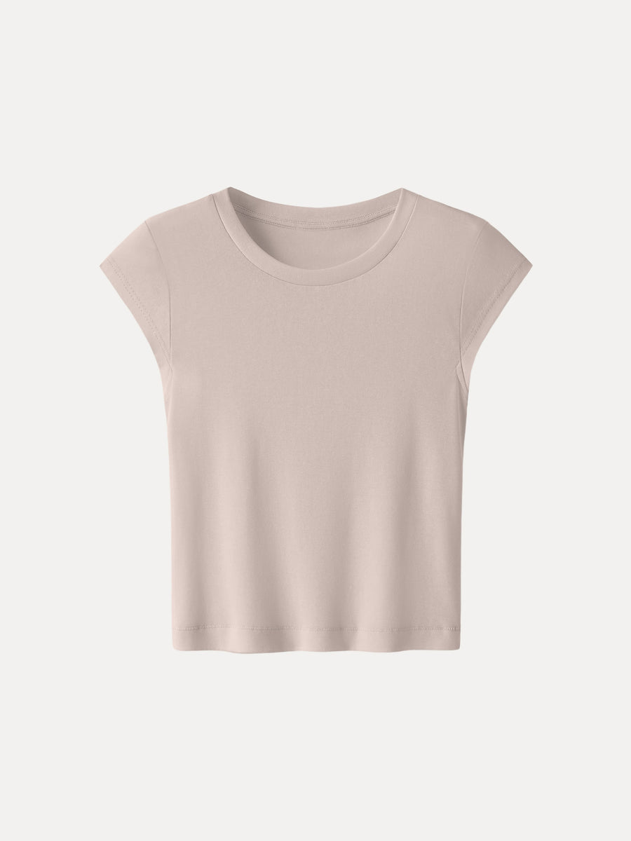 Cotton-Linen Blend Cooling Essential Summer Tee