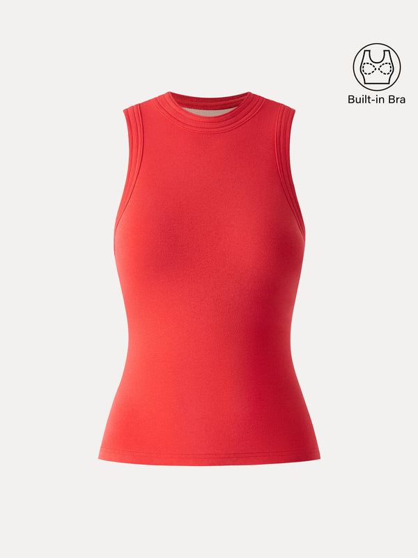 Cotton Lyocell Perkins Collar Bra Tank