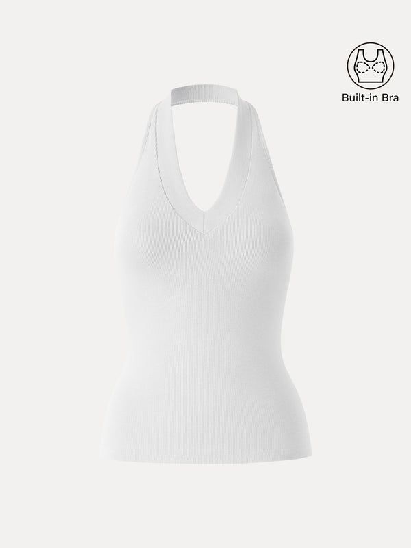Plantive Halter Neck Open Back Bra Tank
