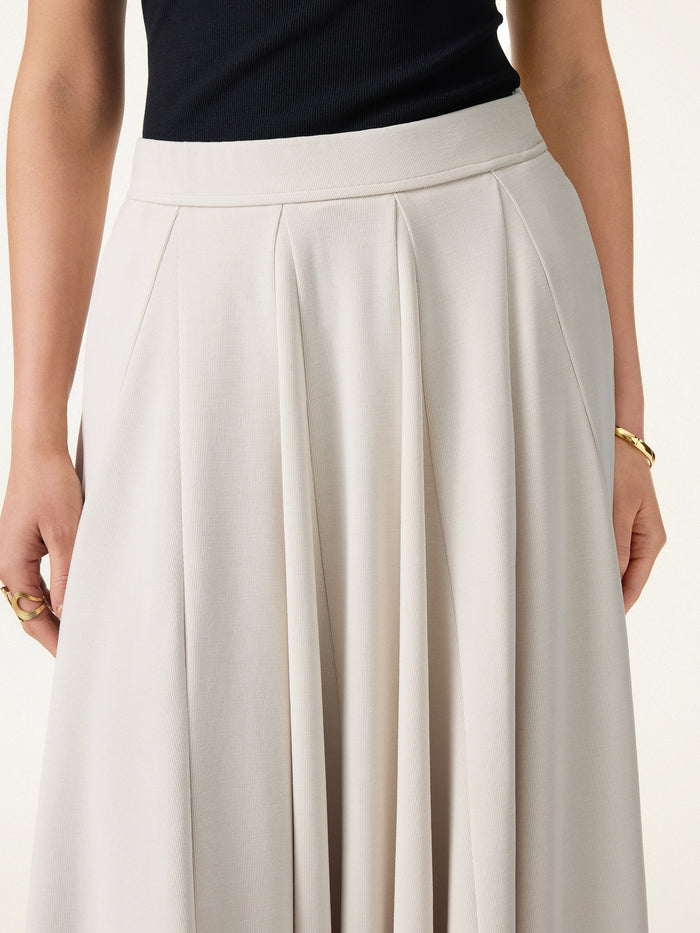 Lyocell Blend Volume Skirt with Pockets