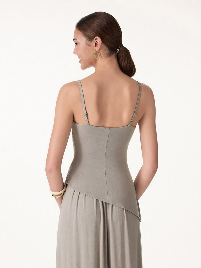 Spaghetti Bra Top with Side Slit