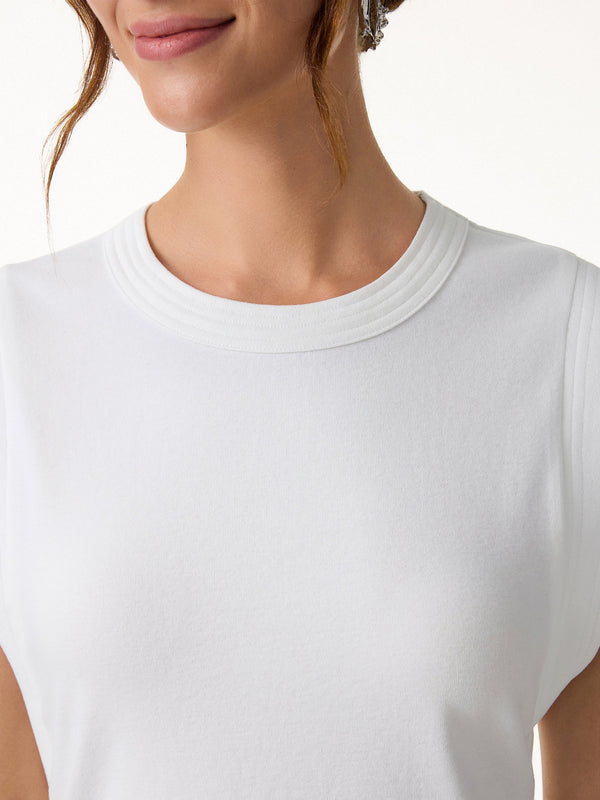 Soft Cotton Lyocell Cropped Wide Shoulder Tank