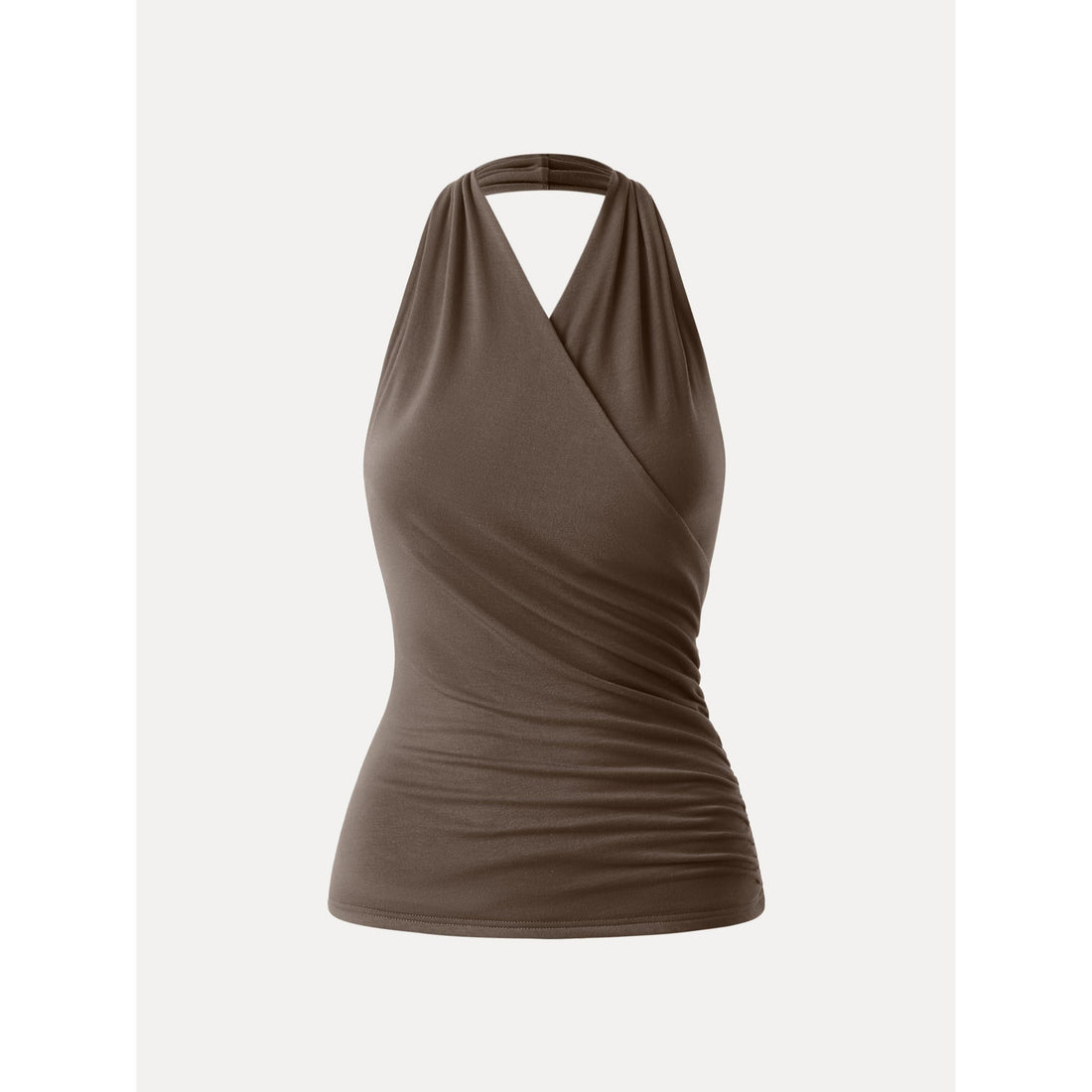 Buttery Smooth Surplice Halter Neck Sculpt Tank