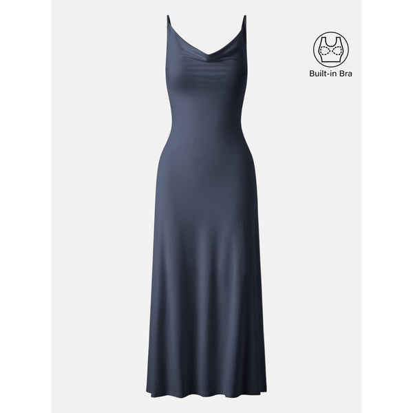 Effortless Vacay Cowl Neck Midi Bra Dress