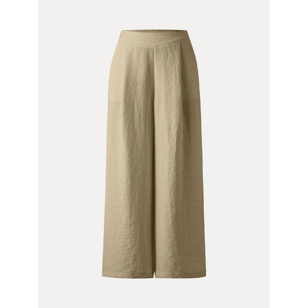 Breezy Linen Mid Rise Wide Leg Pant with Pockets