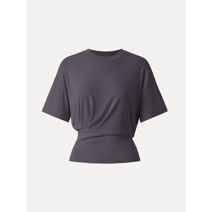 Crewneck Short Sleeve Tucked Tee
