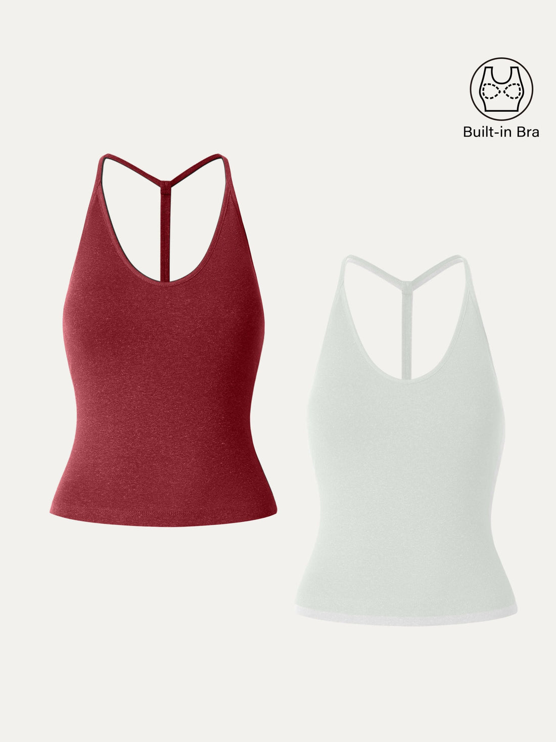 Soft Linen Luxe V-neck T-back Airy Bra Tank
